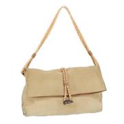 Burberry Vintage Pre-owned Laeder axelremsvskor Beige, Dam