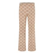 Cambio Stiliga Cropped Byxor Beige, Dam