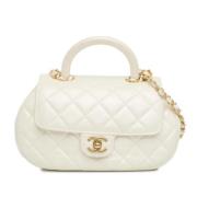 Chanel Vintage Pre-owned Laeder handvskor White, Dam