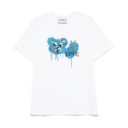 Iceberg Vit Logotyp Tryck Crew Neck T-shirt White, Herr