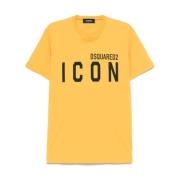 Dsquared2 Ikoniska MultiColour T-shirts och Polos Yellow, Herr