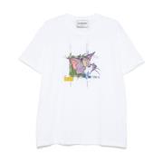 Iceberg Vit Logotyp Tryck Crew Neck T-shirt White, Herr