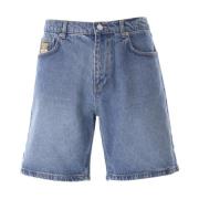 Moschino Denim Teddy Bear Bermuda Shorts Blue, Herr