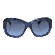 Chanel Vintage Pre-owned Plast solglasgon Blue, Dam