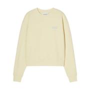 Closed Beige Print Sweatshirt Mjuk Bomull Avslappnad Beige, Dam