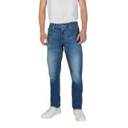 Replay Blå Bomull Tapered Jeans Vår/Sommar Kollektion Blue, Herr