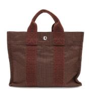 Hermès Vintage Pre-owned Canvas handvskor Brown, Dam