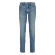 Emporio Armani Vintage Slim Fit Bomull Stretch Jeans Blue, Herr