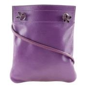 Hermès Vintage Pre-owned Laeder crossbodyvskor Purple, Dam