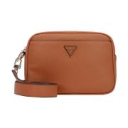 Guess Meridian Kamera Crossbody Väska Brown, Dam