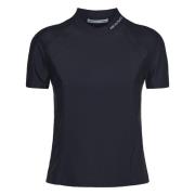 Alexander Wang Svart Rashguard Top med Mock Neck Black, Dam