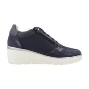 Geox Stilrena Sneakers för Stadsstil Blue, Dam