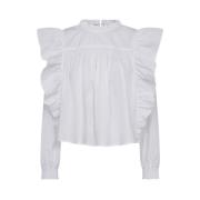 Co'Couture Blus med volangdetalj White, Dam