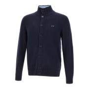 Sun68 Herr Ull Cardigan Marinblå Blue, Herr