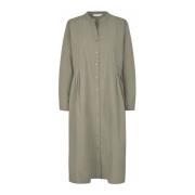 Masai Oversized Klänning med Mandarin Krage Gray, Dam