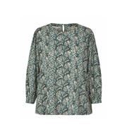 Masai Blommig Topp Teal Green, Dam