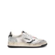 Autry Vintage Silver Vit Läder Sneakers Multicolor, Herr