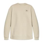 Adidas by Stella McCartney Sweatshirt med tryckt logotyp Beige, Dam