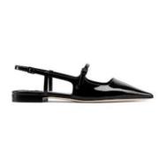 Jimmy Choo Platta Svarta Sandaler Black, Dam