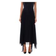 Givenchy Svart Tulle Midi Kjol Black, Dam