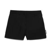 Off White Svarta Bomull Bermuda Shorts Black, Dam