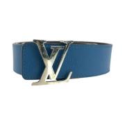 Louis Vuitton Vintage Pre-owned Laeder skrp Blue, Herr