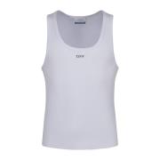 Off White Vit Ribbad Tank Top Skjorta White, Herr