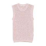 Golden Goose Rosa Paljett Crew Neck Tröja Gray, Dam