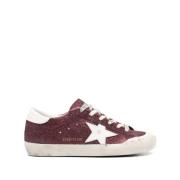 Golden Goose Röda Snörskor med Stjärn Patch Red, Dam