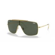 Ray-Ban Fyrkantiga metall solglasögon med spegelglas Yellow, Unisex