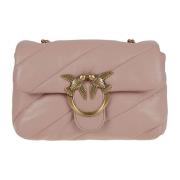 Pinko Quiltad Crossbody Väska Nude Neutrals Pink, Dam