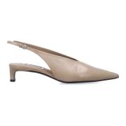 Jil Sander Mörk Sand Sling-back Pumps Beige, Dam