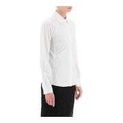 Dolce & Gabbana Slim-fit stretch poplin skjorta White, Dam