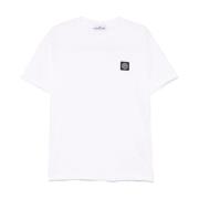 Stone Island Vit T-shirt & Polo Ss25 White, Herr