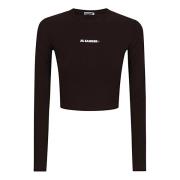 Jil Sander Avslappnad Bomull T-shirt Brown, Dam