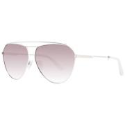 Guess Silver Aviator Solglasögon med Bruna Linser Gray, Dam