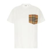 Burberry Avslappnad Bomull T-shirt för Män White, Dam