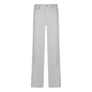 7 For All Mankind Raka Straight Jeans White, Dam