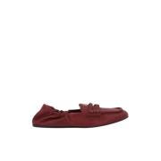 Miu Miu Röd Rubinläder Loafers Red, Dam