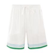 Casablanca Randiga Silkes Shorts Vit Herr White, Herr