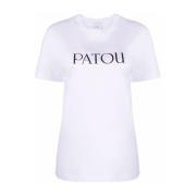 Patou Vit Logotyp Tryck T-shirt White, Dam