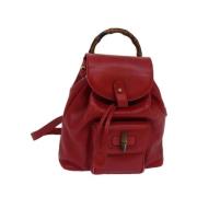 Gucci Vintage Pre-owned Laeder ryggsckar Red, Dam