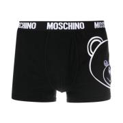 Moschino Svart Logoboxerunderkläder Black, Herr