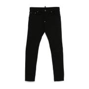 Dsquared2 Svart Klassiska Knapp Gå Jeans Black, Herr