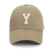 Saint Laurent Kaki Ivory Baseball Hat Beige, Herr