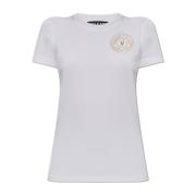 Versace Jeans Couture T-shirt med tryckt logotyp White, Dam