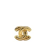 Chanel Vintage Pre-owned Metall broscher Yellow, Dam