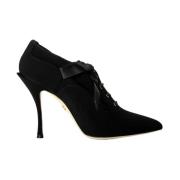 Dolce & Gabbana Svarta Viskos Pumps med Snörning Black, Dam