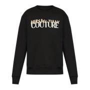 Versace Jeans Couture Sweatshirt med tryckt logotyp Black, Herr