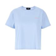 A.p.c. Boxy Petit Logo Print T-Shirt Blue, Dam